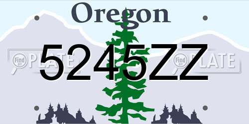 5245ZZ Oregon License Plate