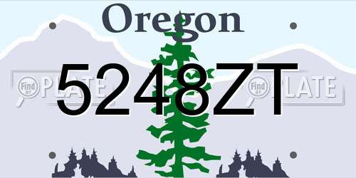 5248ZT Oregon License Plate