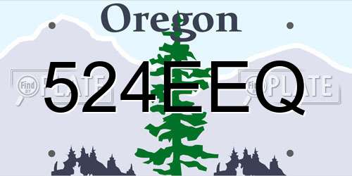 524EEQ Oregon License Plate