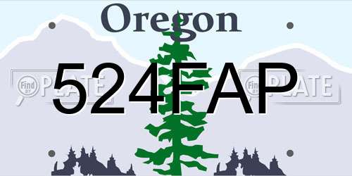 524FAP Oregon License Plate