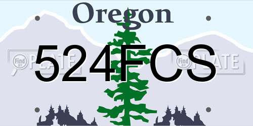 524FCS Oregon License Plate