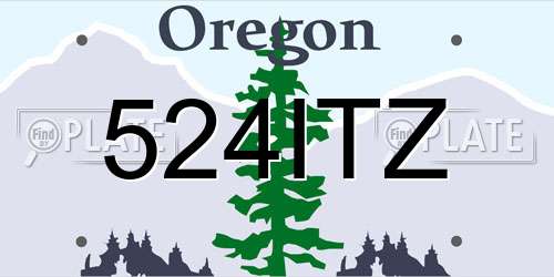 524ITZ Oregon License Plate
