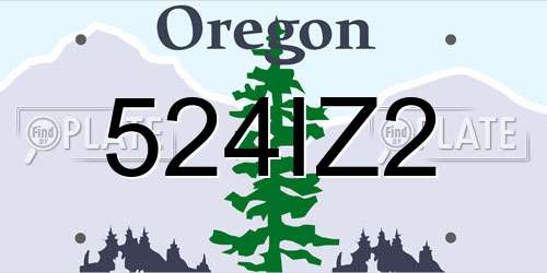 524IZ2 Oregon License Plate