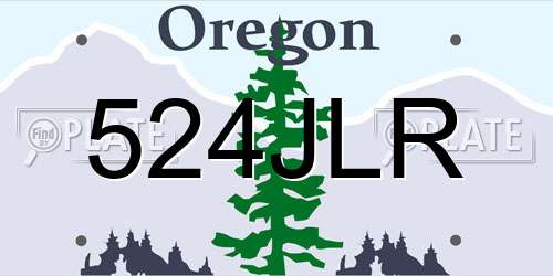 524JLR Oregon License Plate