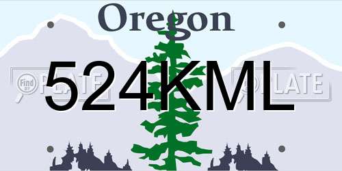 524KML Oregon License Plate
