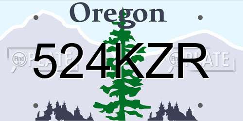 524KZR Oregon License Plate