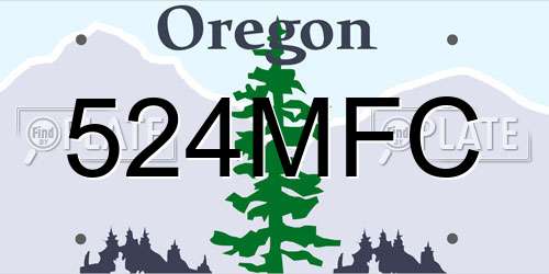 524MFC Oregon License Plate