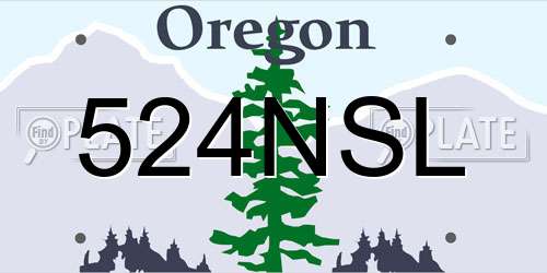 524NSL Oregon License Plate