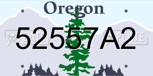 52557A2 Oregon License Plate