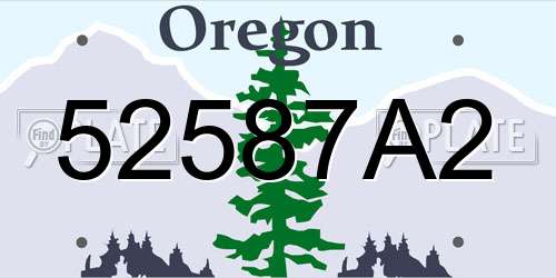 52587A2 Oregon License Plate