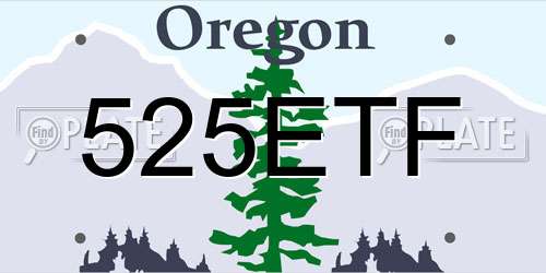 525ETF Oregon License Plate