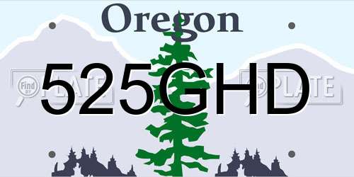 525GHD Oregon License Plate