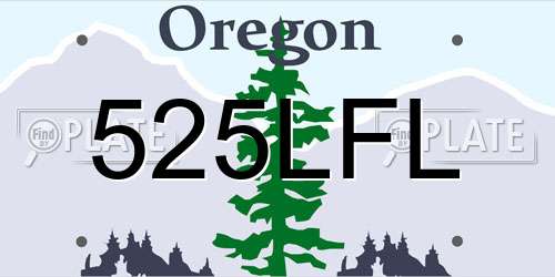 525LFL Oregon License Plate