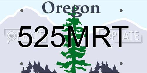525MRT Oregon License Plate