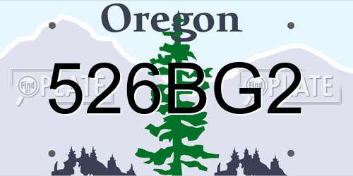 526BG2 Oregon License Plate
