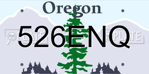 526ENQ Oregon License Plate