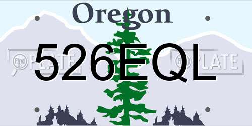 526EQL Oregon License Plate