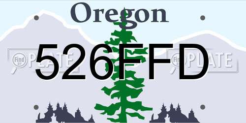 526FFD Oregon License Plate