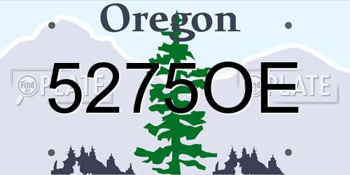 5275OE Oregon License Plate