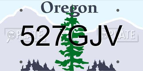 527GJV Oregon License Plate