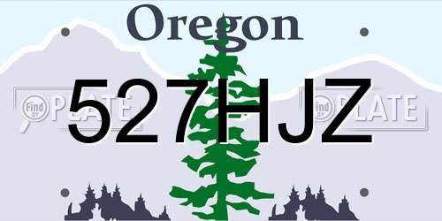 527HJZ Oregon License Plate
