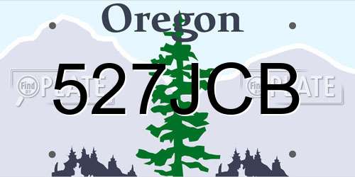 527JCB Oregon License Plate
