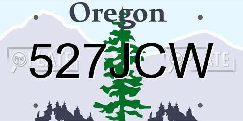 527JCW Oregon License Plate