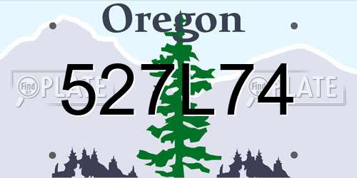 527L74 Oregon License Plate