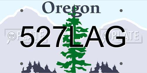 527LAG Oregon License Plate