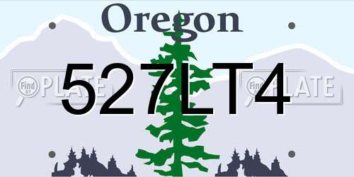 527LT4 Oregon License Plate