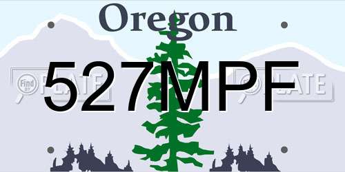 527MPF Oregon License Plate