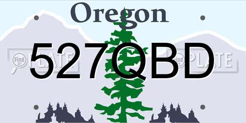 527QBD Oregon License Plate