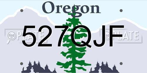 527QJF Oregon License Plate