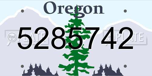 5285742 Oregon License Plate