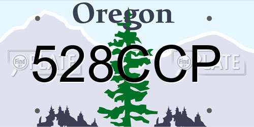 528CCP Oregon License Plate