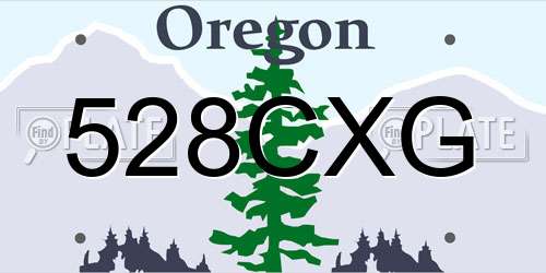 528CXG Oregon License Plate