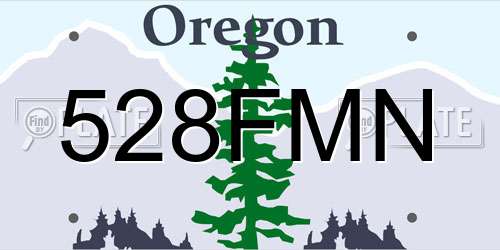528FMN Oregon License Plate