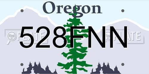 528FNN Oregon License Plate