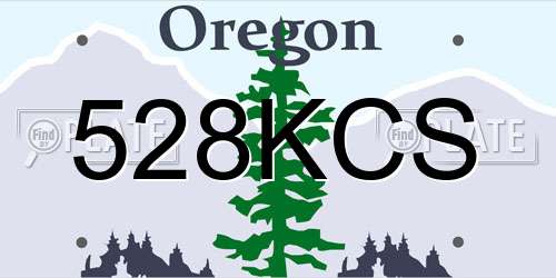 528KCS Oregon License Plate