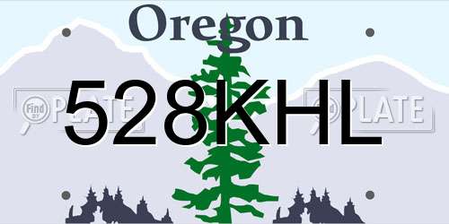 528KHL Oregon License Plate