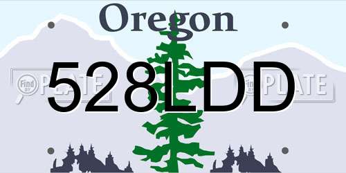 528LDD Oregon License Plate