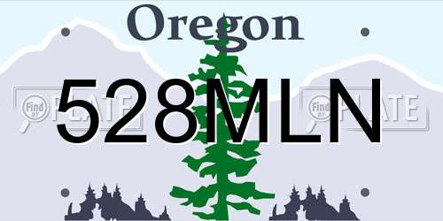 528MLN Oregon License Plate