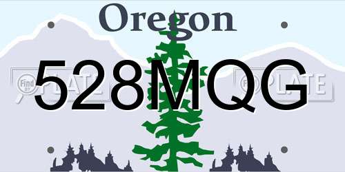 528MQG Oregon License Plate
