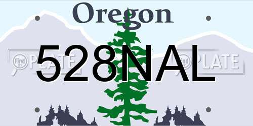 528NAL Oregon License Plate