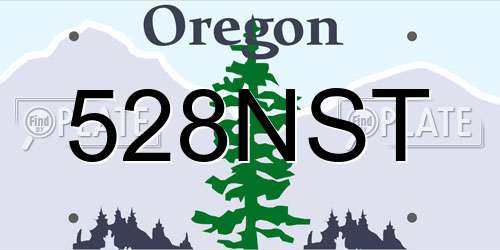 528NST Oregon License Plate