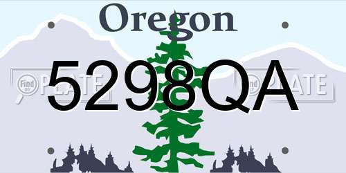 5298QA Oregon License Plate