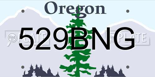 529BNG Oregon License Plate