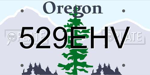 529EHV Oregon License Plate