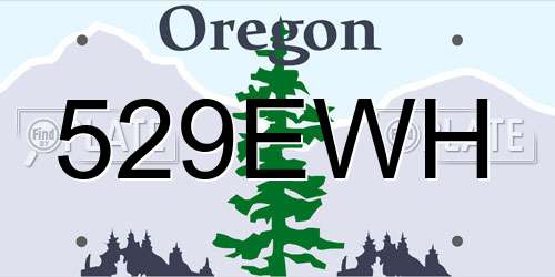 529EWH Oregon License Plate