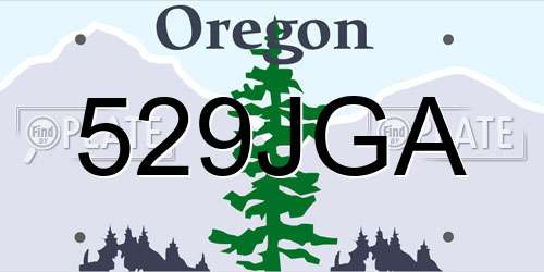 529JGA Oregon License Plate